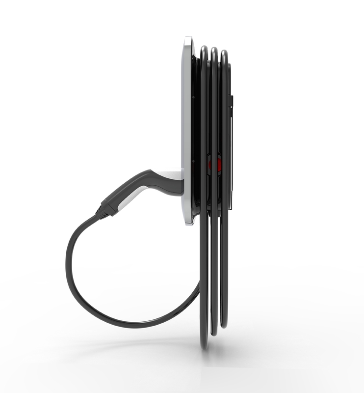 Smart 7kW AC EV Charging Station with Wi-Fi Connectivity and Emergency Stop Feature