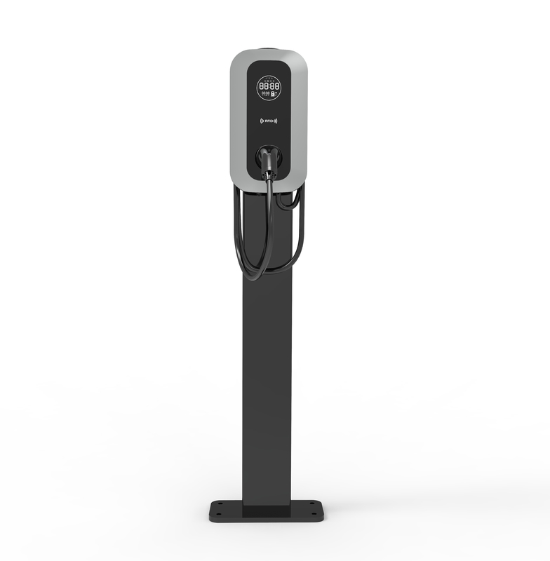 Smart 7kW AC EV Charging Station with Wi-Fi Connectivity and Emergency Stop Feature