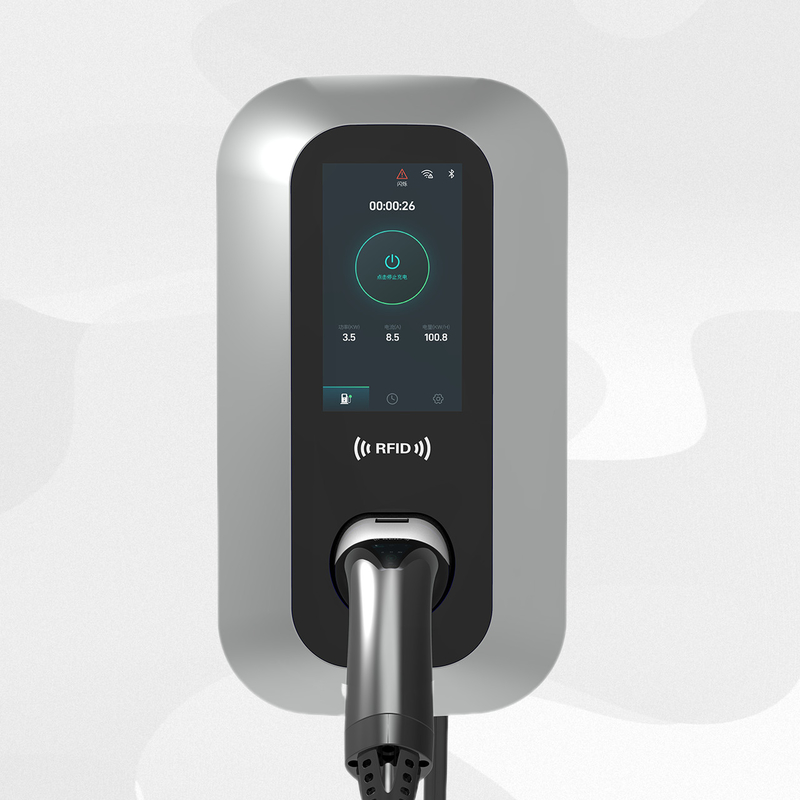 Modern Design 7kW AC EV Charging Station for Home and Business Bluetooth and Wi-Fi Connectivity